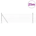 Set de poteaux de clôture Pack de 2 Acier galvanisé 25 x 0.5 m