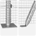 Set de poteaux de clôture Pack de 2 Acier galvanisé 25 x 0.5 m