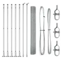 Ensemble de poteaux de clôture 2 poteaux Acier galvanisé 10 m x 1 m