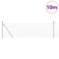 Set de poteaux de clôture 10 x 0,5 m Pack de 2 Acier galvanisé