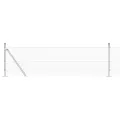 Set de poteaux de clôture 10 x 0,5 m Pack de 2 Acier galvanisé