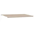 Auvent rétractable manuel beige 600x300 cm