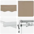 Auvent rétractable automatique  beige 350x250 cm