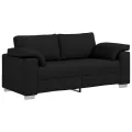 Canapé loveseat  noir 140 cm en tissu