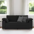 Canapé loveseat  noir 140 cm en tissu