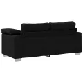 Canapé loveseat  noir 140 cm en tissu
