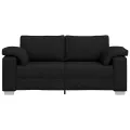 Canapé loveseat  noir 140 cm en tissu