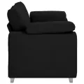 Canapé loveseat  noir 140 cm en tissu