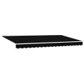 Tissu de remplacement pour auvent pour cadre de 4x2 m Noir
