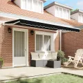 Tissu de remplacement pour auvent pour cadre de 4x2 m Noir