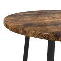 Table d'appoint  2 pcs en chêne fumé, bois d'ingénierie et métal