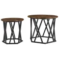 Tables d'appoint gigognes  2 pcs Chêne fumé en bois d'ingénierie