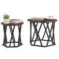 Tables d'appoint gigognes  2 pcs Chêne fumé en bois d'ingénierie