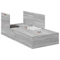 Cadre de lit de rangement  Gris Sonoma 100x200 cm