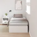 Cadre de lit de rangement  Blanc 100x200 cm