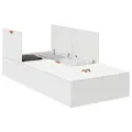 Cadre de lit de rangement  Blanc 100x200 cm