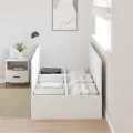 Cadre de lit de rangement  Blanc 100x200 cm