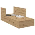 Cadre de lit de rangement  Artisan Chêne 100x200 cm