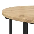 Table d'appoint  2 pcs en chêne, bois d'ingénierie et métal