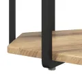 Table d'appoint  2 pcs en chêne, bois d'ingénierie et métal