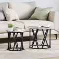 Tables d'appoint  2 pcs Gris Sonoma en bois aggloméré