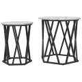 Tables d'appoint  2 pcs Gris Sonoma en bois aggloméré