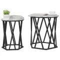 Tables d'appoint  2 pcs Gris Sonoma en bois aggloméré