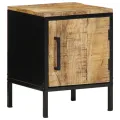 Table de chevet 30 x 30 x 40 cm en bois de mangue brut