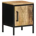 Table de chevet 30 x 30 x 40 cm en bois de mangue brut
