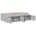 Cadre de lit de rangement gris sonoma 75x190 cm