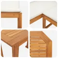 Ensemble de salle à manger de jardin avec coussins - Bois d'acacia massif 4 pièces