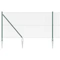 Set de poteaux de clôture Set de 2 Vert Métal 25 x 1 m Durable