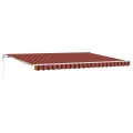 Auvent rétractable automatique Orange et Marron 450x350 cm