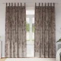 Paire de Rideaux en Velours 2 pcs avec Œillets Cappuccino 245x140 cm