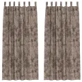 Paire de Rideaux en Velours 2 pcs avec Œillets Cappuccino 245x140 cm