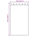 Rideaux 2 pcs avec œillets Crème 245x140 cm