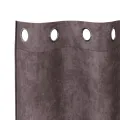 Rideaux en velours 2 pcs avec œillets Marron 175x140 cm