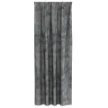 Rideaux en velours 2 pcs avec œillets gris 260x140 cm