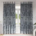 Rideaux 2 pcs avec œillets Gris argenté 260x140 cm