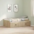 Cadre de lit de rangement Chêne Sonoma 100x200 cm