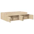 Cadre de lit de rangement Chêne Sonoma 100x200 cm