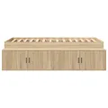 Cadre de lit de rangement Chêne Sonoma 100x200 cm