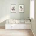 Cadre de Lit de Rangement Blanc 100x200 cm