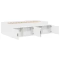 Cadre de Lit de Rangement Blanc 100x200 cm