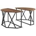 Table Basse  Bois Ancien 80x80x42 cm en Bois Élégué