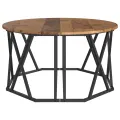Table Basse  Bois Ancien 80x80x42 cm en Bois Élégué