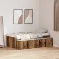 Cadre de lit de rangement Bois ancien 90x190 cm