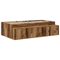 Cadre de lit de rangement Bois ancien 90x190 cm
