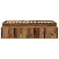 Cadre de lit de rangement Bois ancien 90x190 cm
