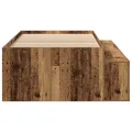 Cadre de lit de rangement Bois ancien 90x190 cm